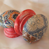 Moroccan mosaic indie bohemian boho orange black jade blue drawer pull cupboard knob bedside cabinet dressing table kitchen dresser aged new