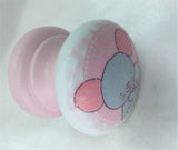 Children's infant sweet teddy bears baby blue pink nursery changing unit bedroom cupboard knob handle drawer pull dressing table wardrobe