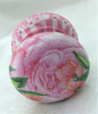 Children cute pink gingham flowers floral infant nursery changing unit bedroom cupboard knob handle drawer pull dressing table wardrobe