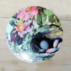 Colourful Birds and Flowers Decoupage Knobs