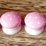 Hand Painted Toadstool Furniture Knobs