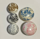 Toile De Jouy  Furniture Knobs