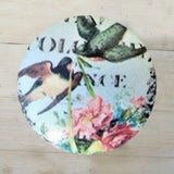 Colourful Birds and Flowers Decoupage Knobs