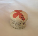 Red butterfly crackle base vintage aged handle shabby chic cupboard knobs handles drawer pull bedside cabinet dressing table welsh dresser