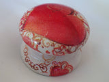 Beautiful ruby red hearts & gold white cute cupboard knob bedside cabinet dressing table drawer pull handle children's girls room nursery