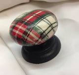 Tartan Stewart dress Scottish red black cupboard new knob bedside cabinet welsh dresser dressing table wardrobe kitchen drawer pull handle