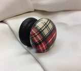 Tartan Stewart dress Scottish red black cupboard new knob bedside cabinet welsh dresser dressing table wardrobe kitchen drawer pull handle