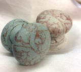 Eggshell blue cherub angels old crackle aged new knob armoire bedside cabinet cupboard handle drawer pull shabby chic dressing table kitchen