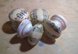 Sheet music musical notes vintage aged handle white cream cupboard knobs handles drawer pull bedside cabinet dressing table welsh dresser