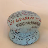 Duck egg blue vintage crackle effect french advertisement label cupboard knob drawer pull kitchen welsh dresser bathroom bedroom wardrobe