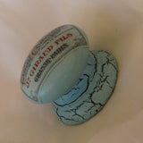 Duck egg blue vintage crackle effect french advertisement label cupboard knob drawer pull kitchen welsh dresser bathroom bedroom wardrobe