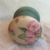 Floral shabby chic turquoise vintage pink cupboard door new knob drawer pull  handle bedside cabinet wardrobe children baby room nursery