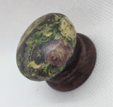 Rustic vintage patchwork traditional floral aged old dark wood dresser handles new knobs drawer pull kitchen dressing table bedside cabinet