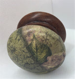 Rustic vintage patchwork traditional floral aged old dark wood dresser handles new knobs drawer pull kitchen dressing table bedside cabinet