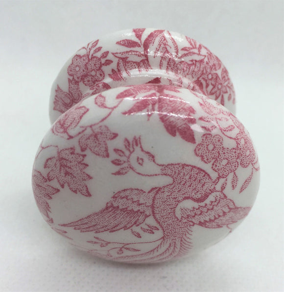 Pink tulle birds traditional china style welsh dresser handle cupboard knob bedside cabinet wardrobe dressing tablerdrobe