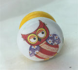 Children's cute owl baby white red blue yellow infant nursery changing unit bedroom cupboard knob handle drawer pull dressing table wardrobe