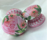 Children cute pink gingham flowers floral infant nursery changing unit bedroom cupboard knob handle drawer pull dressing table wardrobe