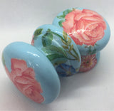 lovely bright blue peach rose & pretty floral purple wooden beech cupboard new knob cabinet handle drawer pulls dressing table wardrobe