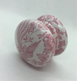 Pink tulle birds traditional china style welsh dresser handle cupboard knob bedside cabinet wardrobe dressing tablerdrobe