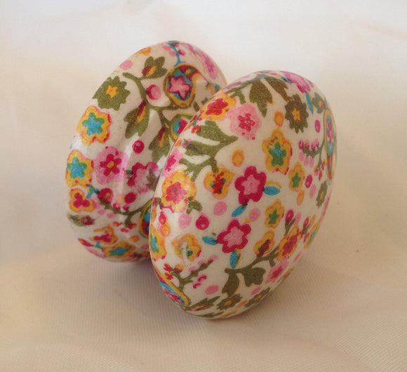 Paisley ditsy flower cute drawer pull cupboard new knob bedside cabinet nursery wooden wardrobe children shabby chic dressing table kitchen