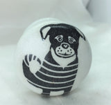 Dog puppy puppies cute black white child infant bedroom cupboard knob handle drawer pull dressing table wardrobe bedroom cabinet desk study