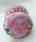 Children cute pink gingham flowers floral infant nursery changing unit bedroom cupboard knob handle drawer pull dressing table wardrobe