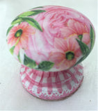 Children cute pink gingham flowers floral infant nursery changing unit bedroom cupboard knob handle drawer pull dressing table wardrobe