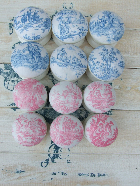 Toile De Jouy  Furniture Knobs